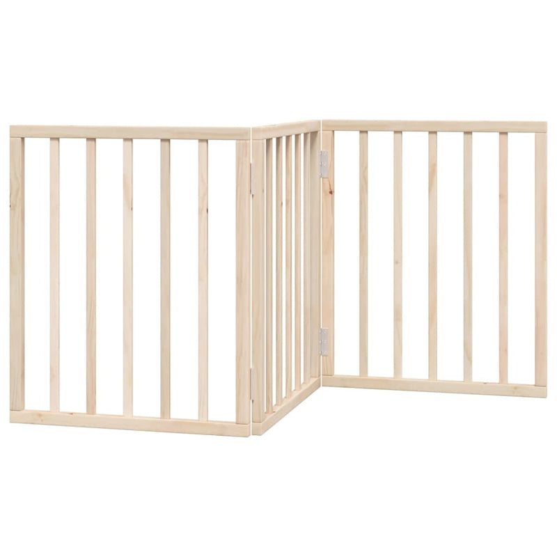 vidaXL Dog Gate Foldable 3 Panels 150 cm Poplar Wood