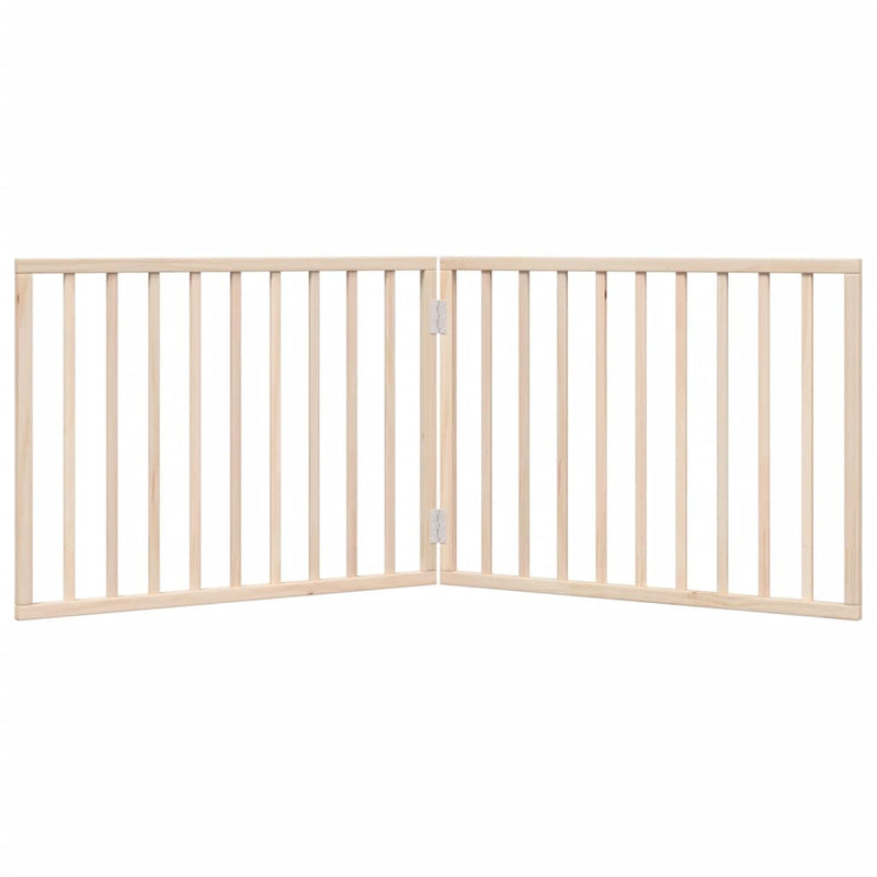 vidaXL Dog Gate Foldable 2 Panels 160 cm Poplar Wood