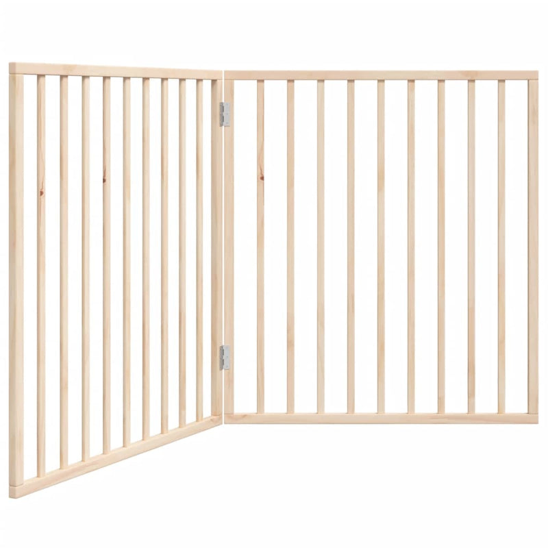 vidaXL Dog Gate Foldable 2 Panels 160 cm Poplar Wood