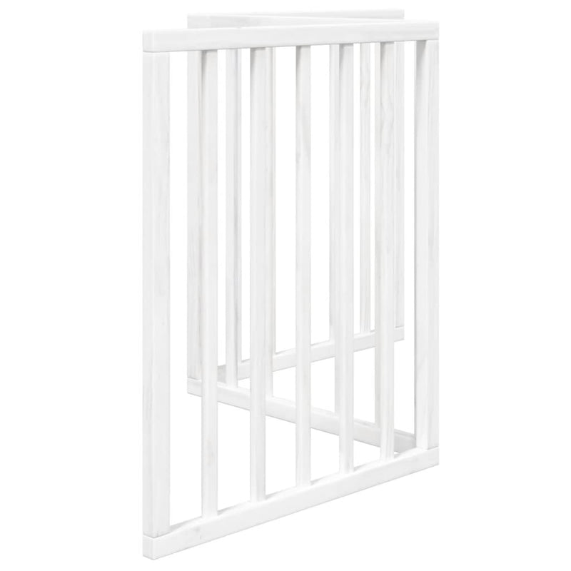 vidaXL Dog Gate Foldable 3 Panels White 150 cm Poplar Wood