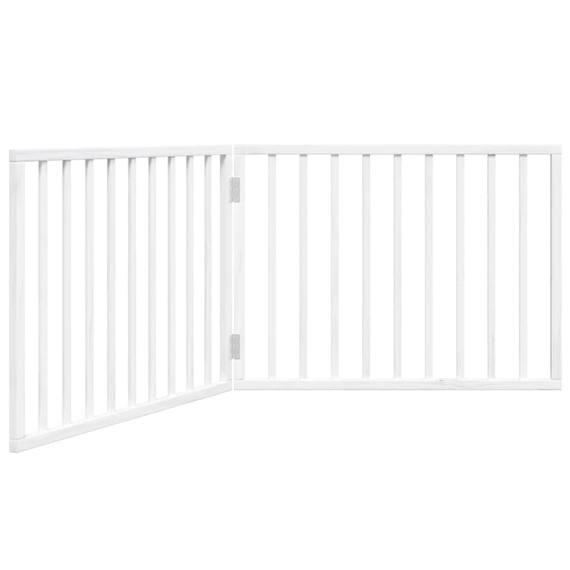 vidaXL Dog Gate Foldable 2 Panels White 160 cm Poplar Wood