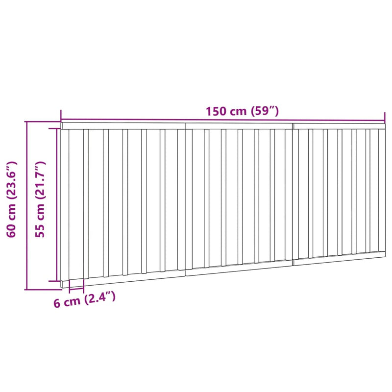 vidaXL Dog Gate Foldable 3 Panels Black 150 cm Poplar Wood