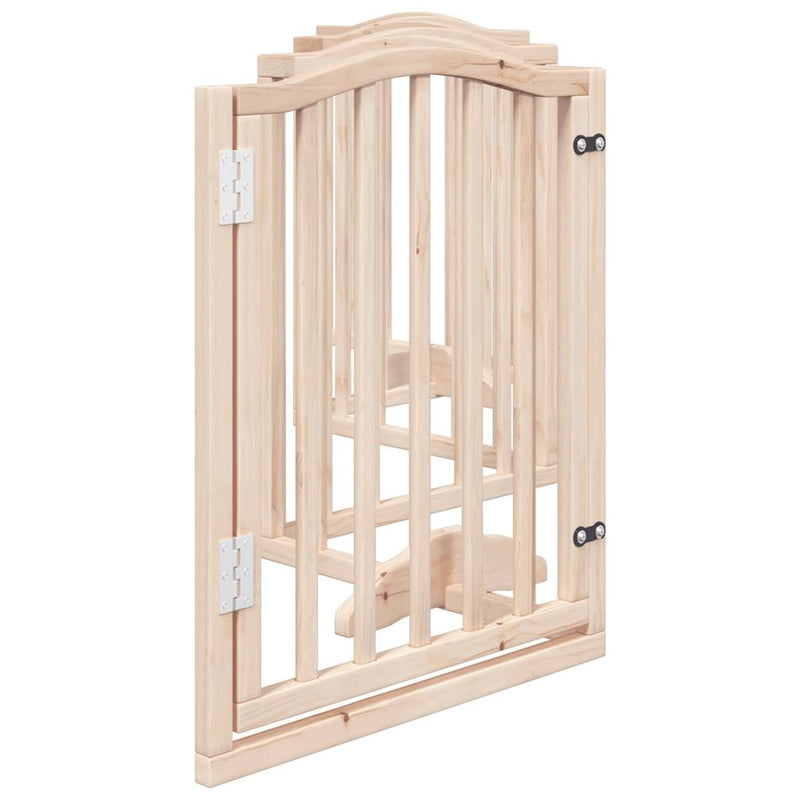vidaXL Dog Gate with Door Foldable 6 Panels 300 cm Poplar Wood
