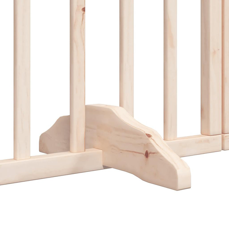 vidaXL Dog Gate with Door Foldable 6 Panels 300 cm Poplar Wood