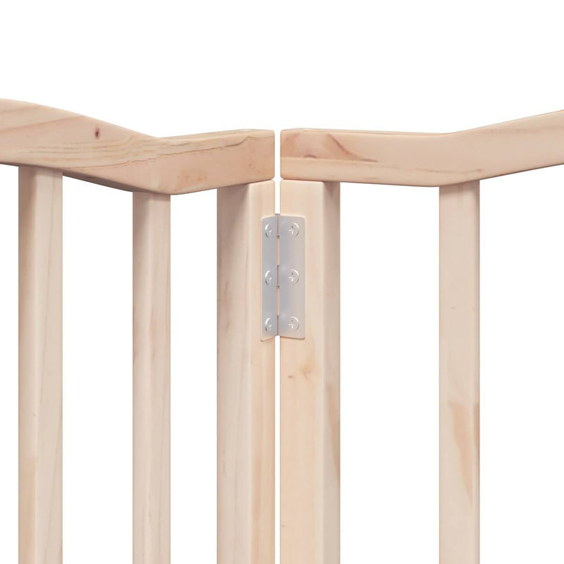 vidaXL Dog Gate with Door Foldable 6 Panels 300 cm Poplar Wood