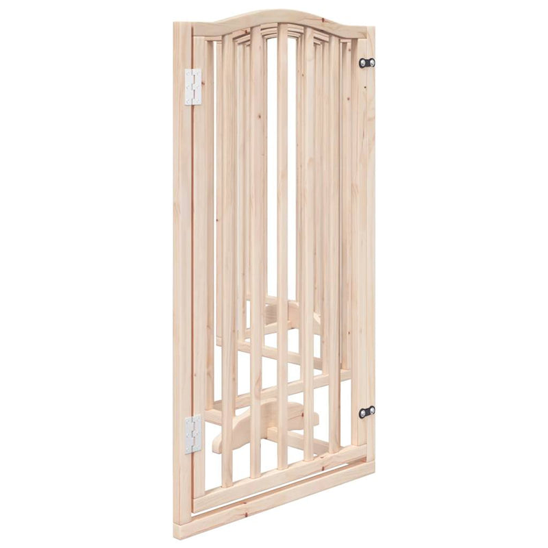 vidaXL Dog Gate with Door Foldable 6 Panels 300 cm Poplar Wood