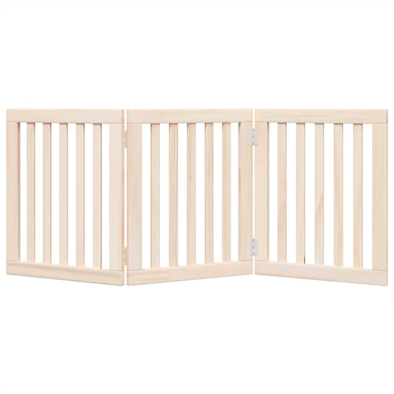 vidaXL Dog Gate Foldable 3 Panels 150 cm Poplar Wood