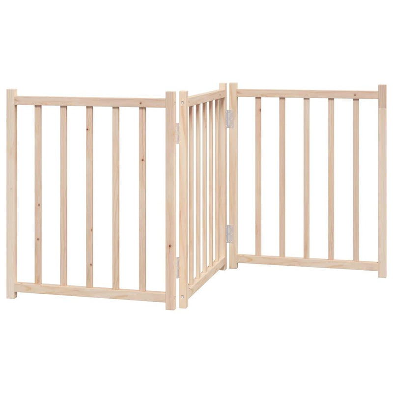 vidaXL Dog Gate Foldable 3 Panels 150 cm Solid Wood Fir