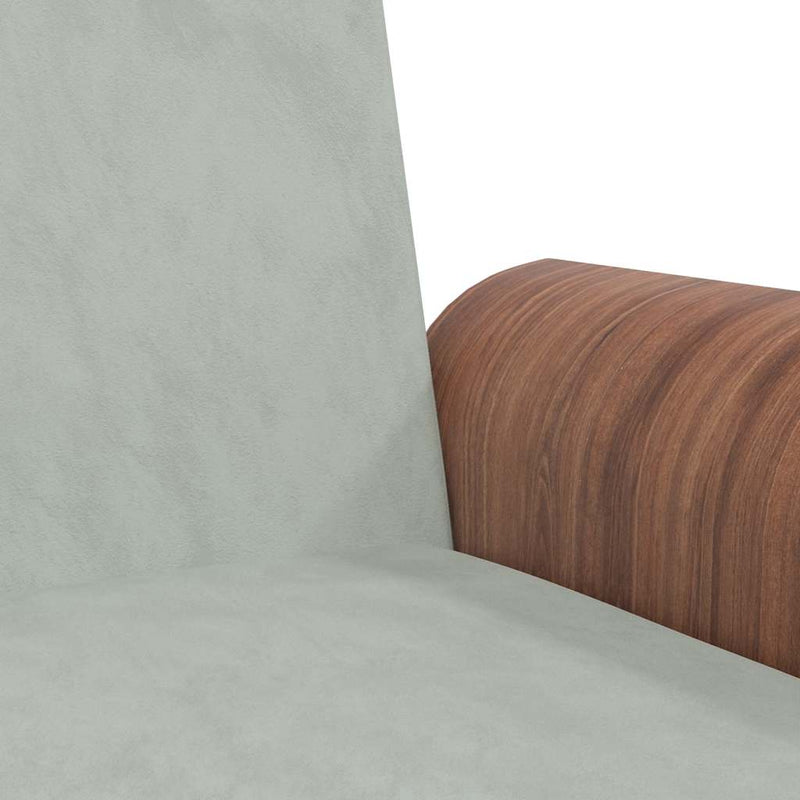 vidaXL Sofa Bed with Cup Holders Light Grey Velvet