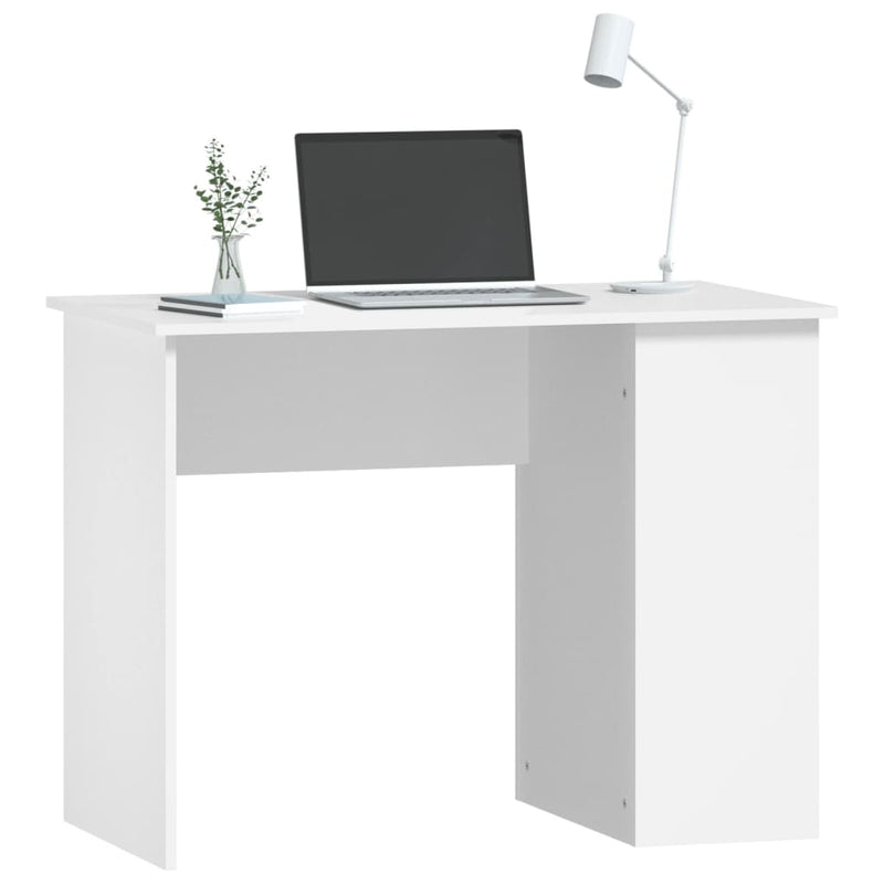 vidaXL Desk White 100x55x75 cm Engineered Wood
