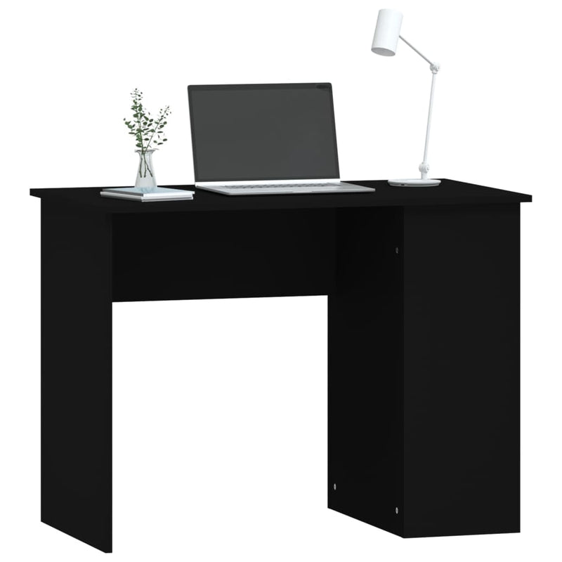 vidaXL Desk Black 100x55x75 cm Engineered Wood