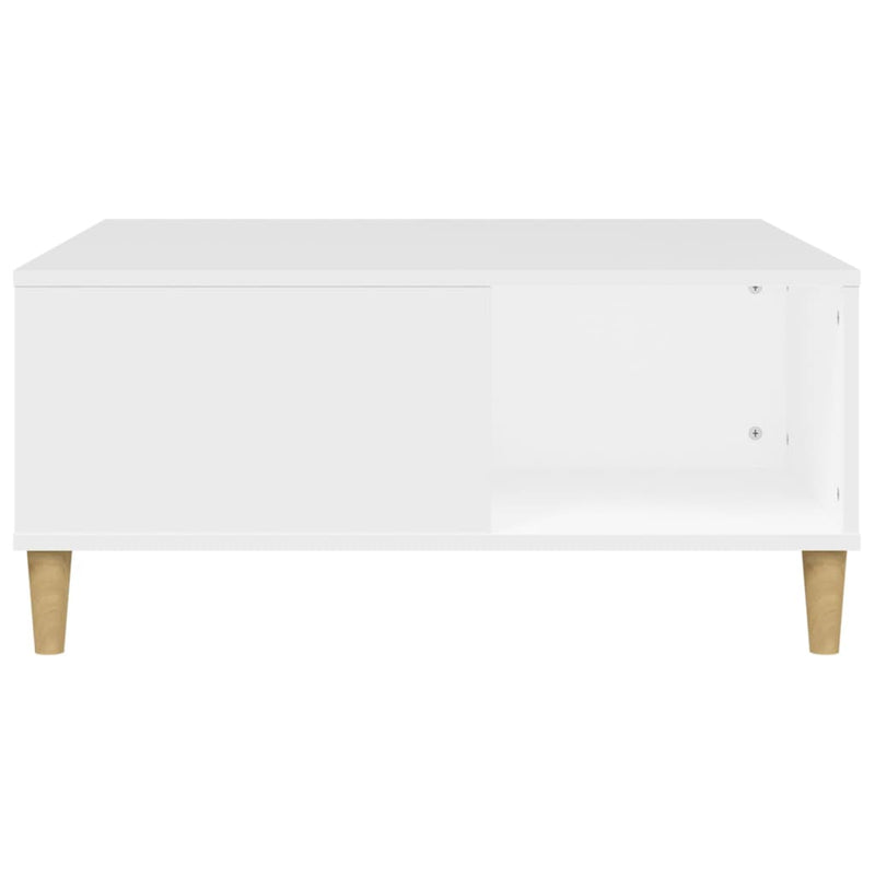 vidaXL Coffee Table White 80x80x36.5 cm Engineered Wood