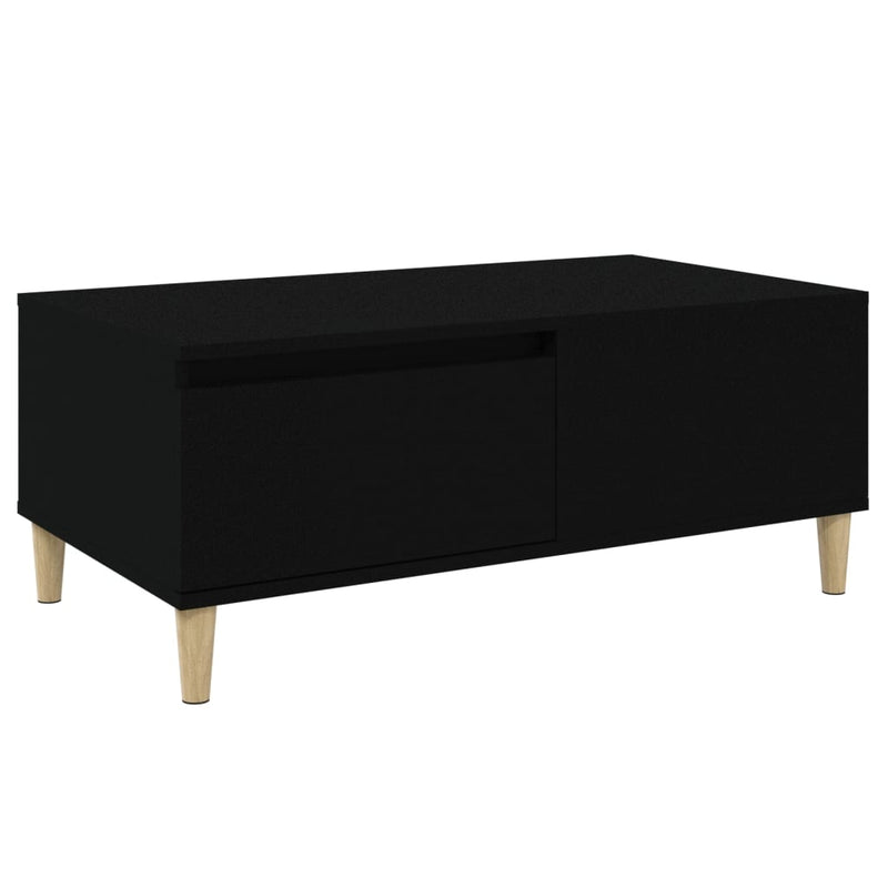 vidaXL Coffee Table Black 90x50x36.5 cm Engineered Wood