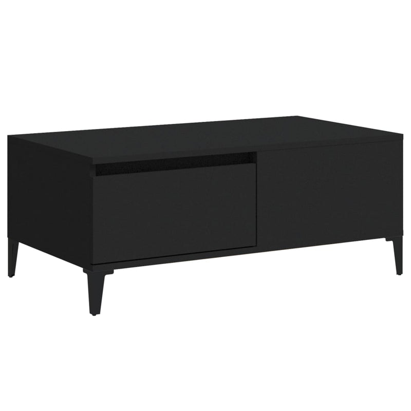 vidaXL Coffee Table Black 90x50x36.5 cm Engineered Wood