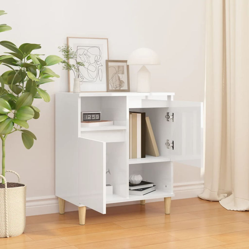 vidaXL Sideboard High Gloss White 60x35x70 cm Engineered Wood