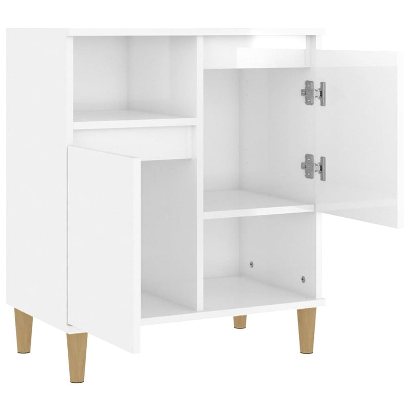 vidaXL Sideboard High Gloss White 60x35x70 cm Engineered Wood