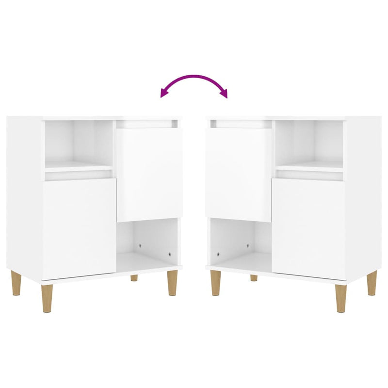vidaXL Sideboard High Gloss White 60x35x70 cm Engineered Wood