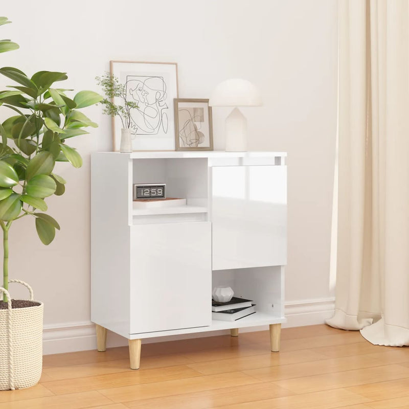 vidaXL Sideboard High Gloss White 60x35x70 cm Engineered Wood