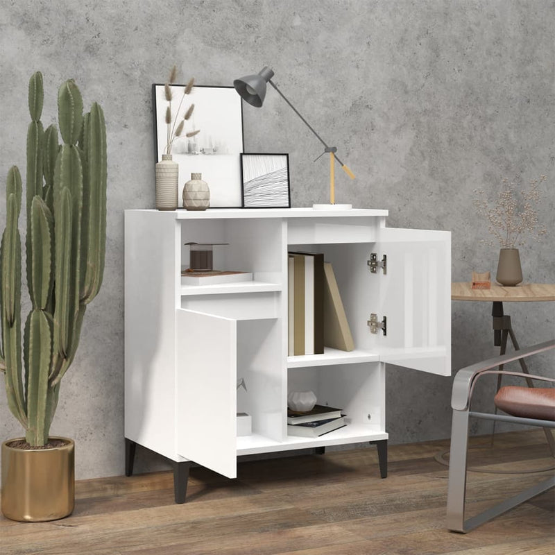 vidaXL Sideboard High Gloss White 60x35x70 cm Engineered Wood