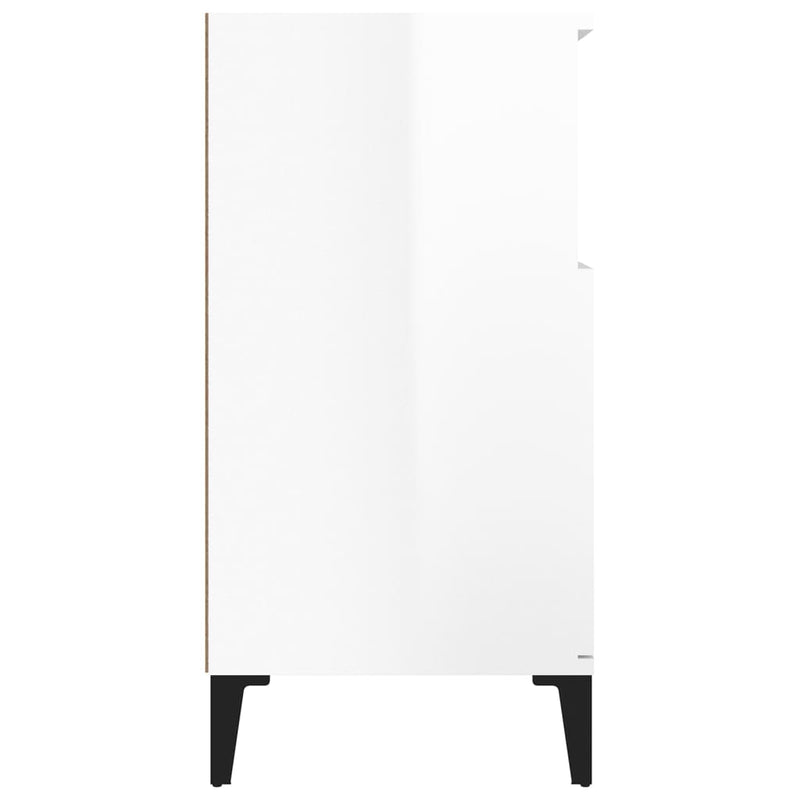 vidaXL Sideboard High Gloss White 60x35x70 cm Engineered Wood
