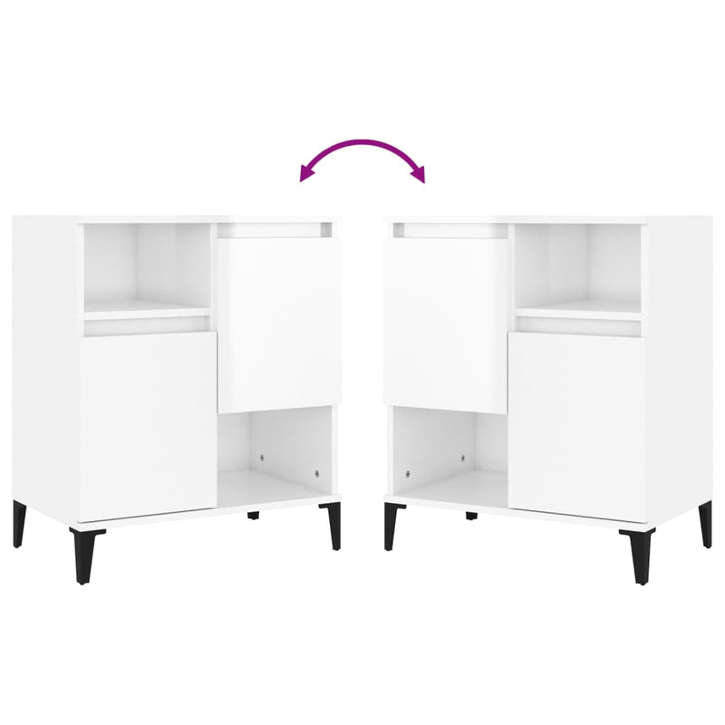 vidaXL Sideboard High Gloss White 60x35x70 cm Engineered Wood