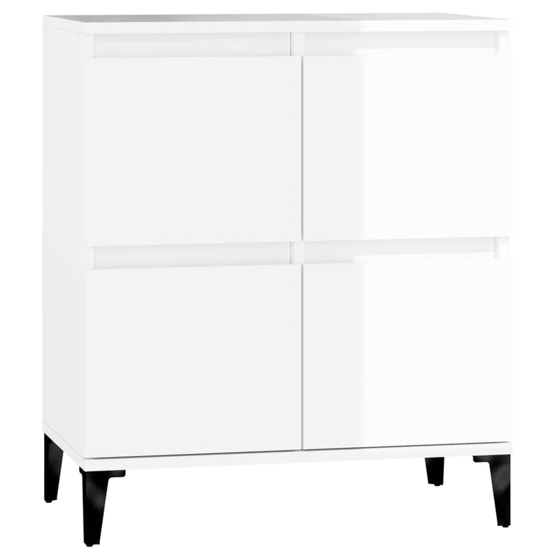 vidaXL Sideboard High Gloss White 60x35x70 cm Engineered Wood