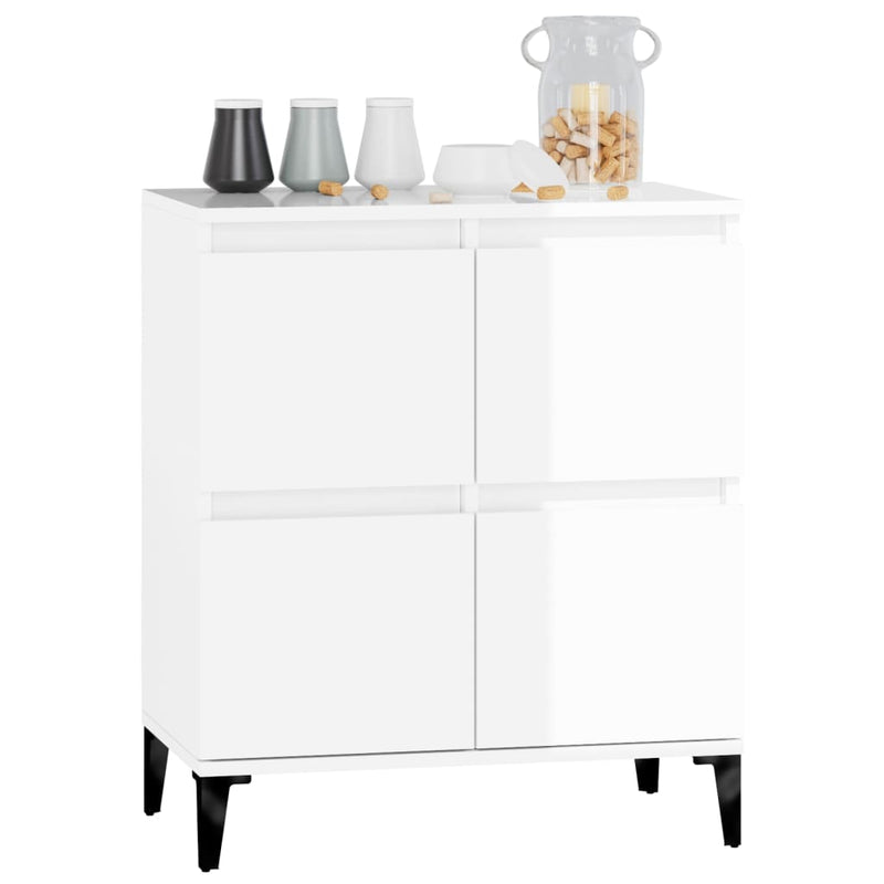vidaXL Sideboard High Gloss White 60x35x70 cm Engineered Wood