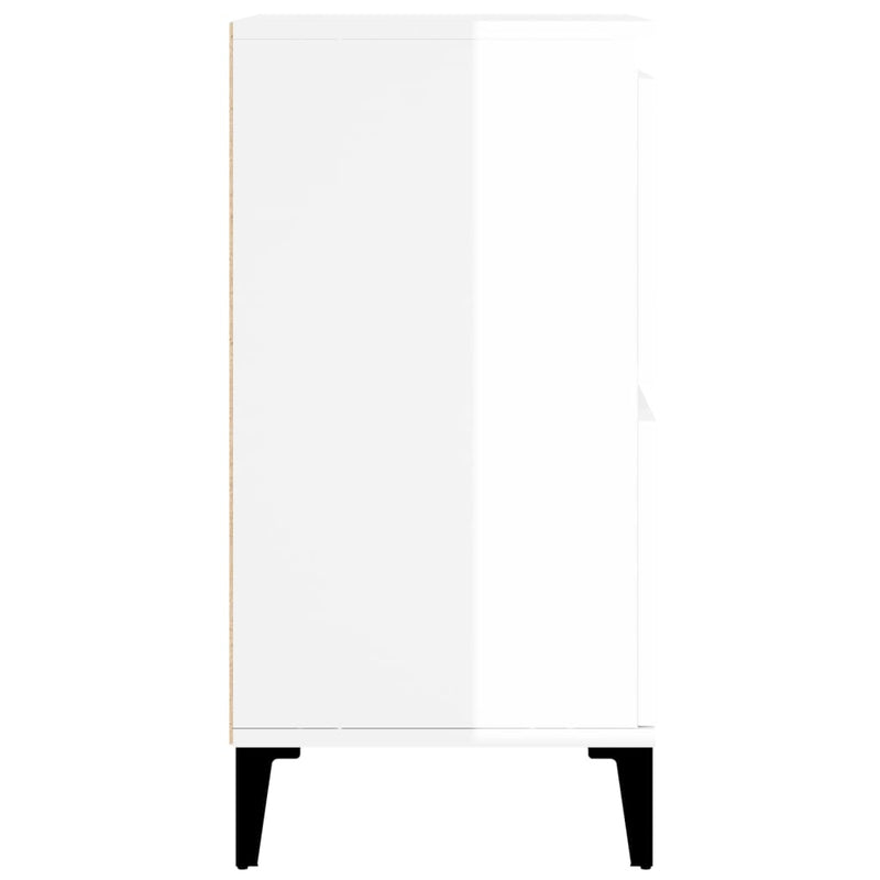 vidaXL Sideboard High Gloss White 60x35x70 cm Engineered Wood