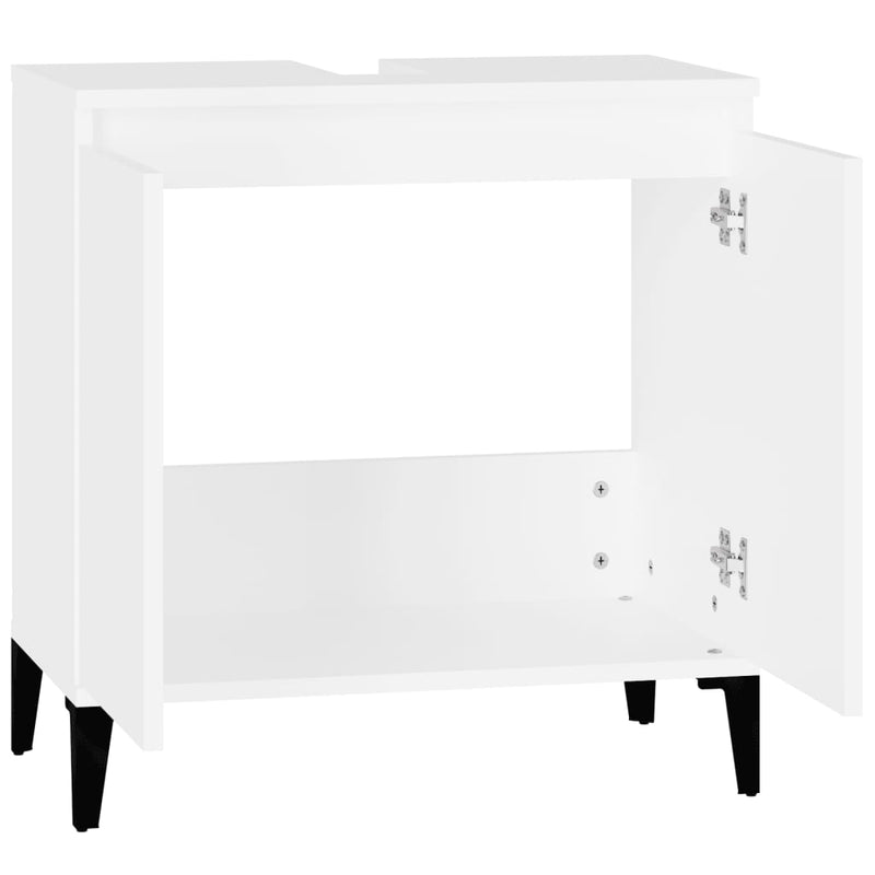 vidaXL Sink Cabinet White 58x33x60 cm Engineered Wood