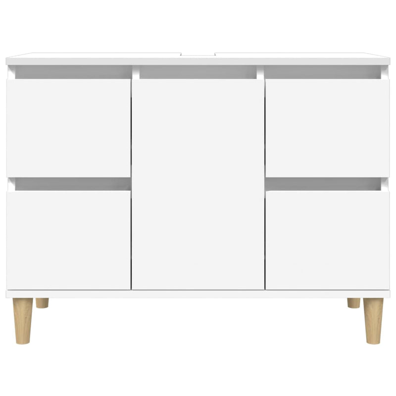 vidaXL Sink Cabinet White 80x33x60 cm Engineered Wood