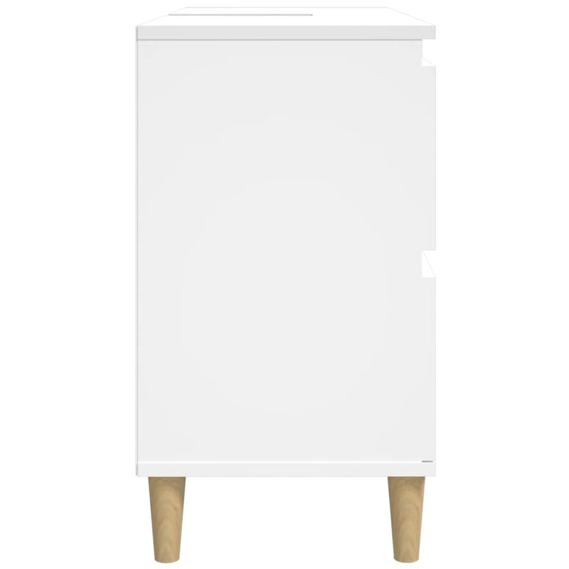 vidaXL Sink Cabinet White 80x33x60 cm Engineered Wood