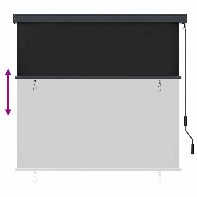 Roller Blind Anthracite 180 x 250 cm Fabric and Aluminum