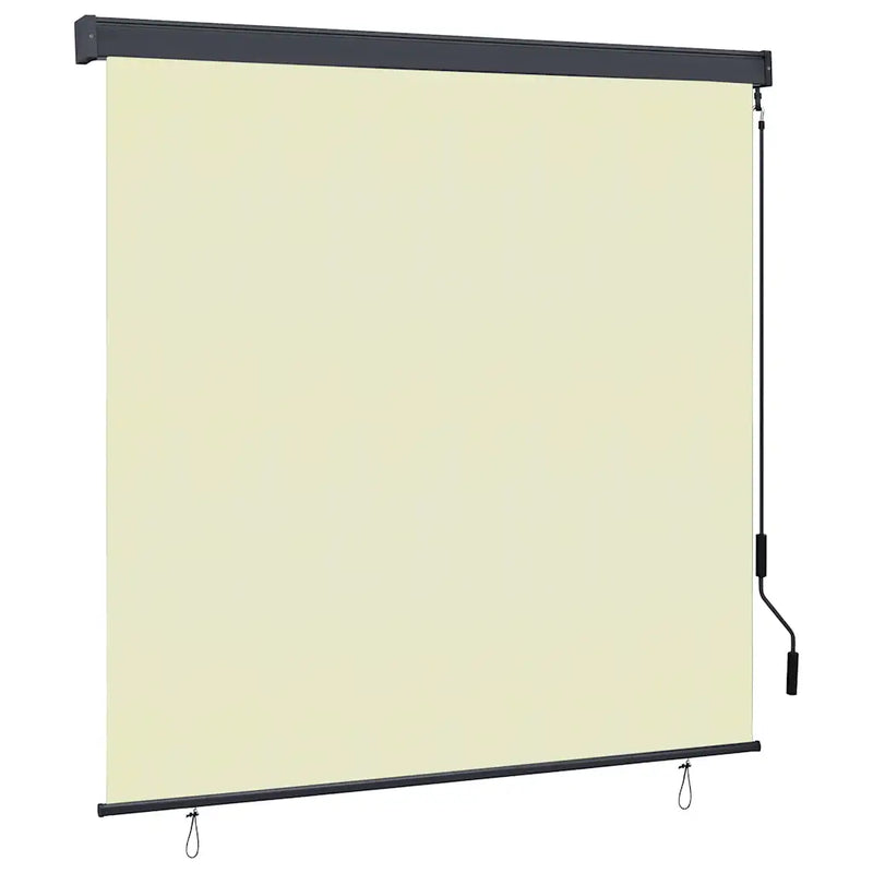 Roller Blind Striped Cream 180 x 250 cm Fabric and Aluminum