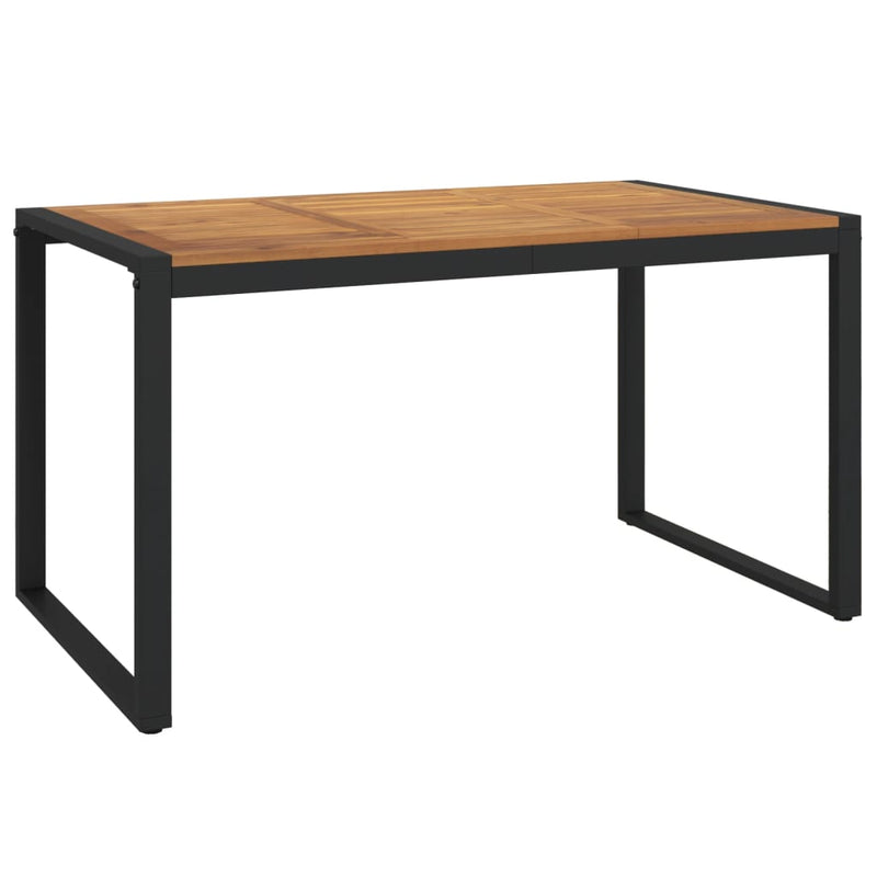 vidaXL Garden Table with U-shaped Legs 140x80x75 cm Solid Wood Acacia