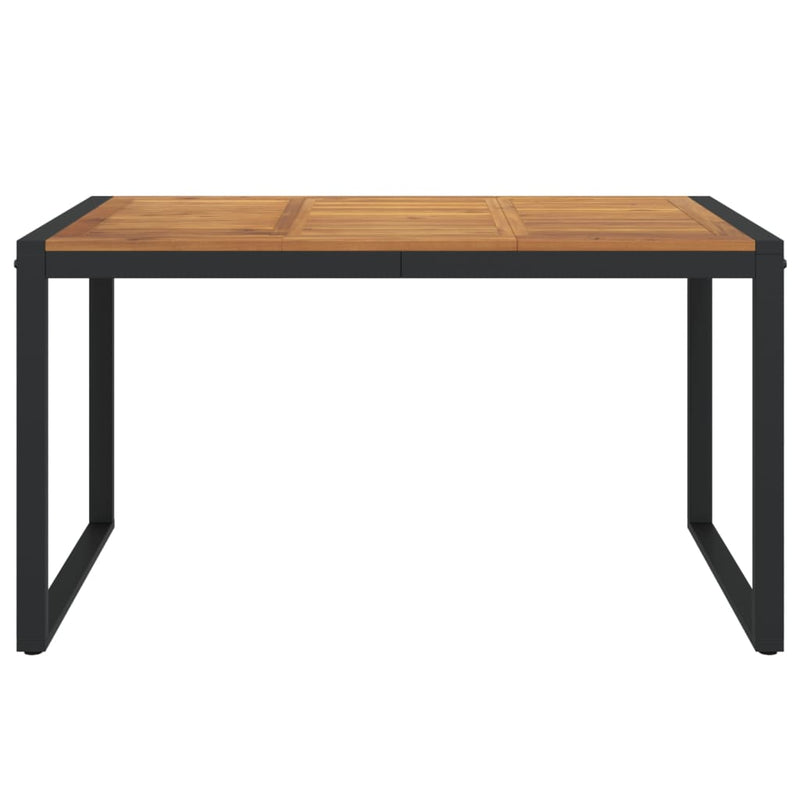 vidaXL Garden Table with U-shaped Legs 140x80x75 cm Solid Wood Acacia