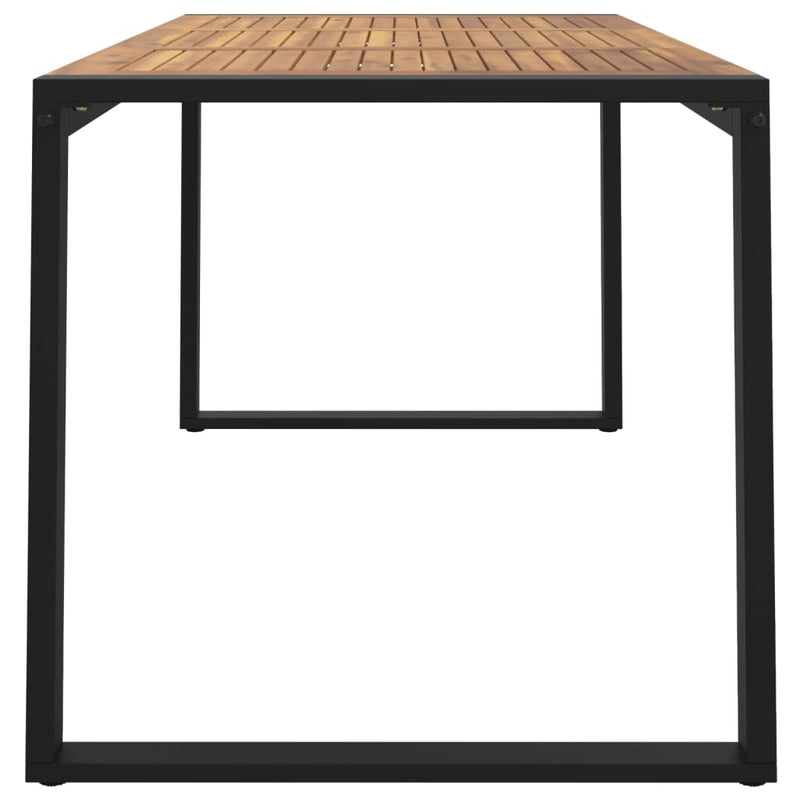 vidaXL Garden Table with U-shaped Legs 140x80x75 cm Solid Wood Acacia
