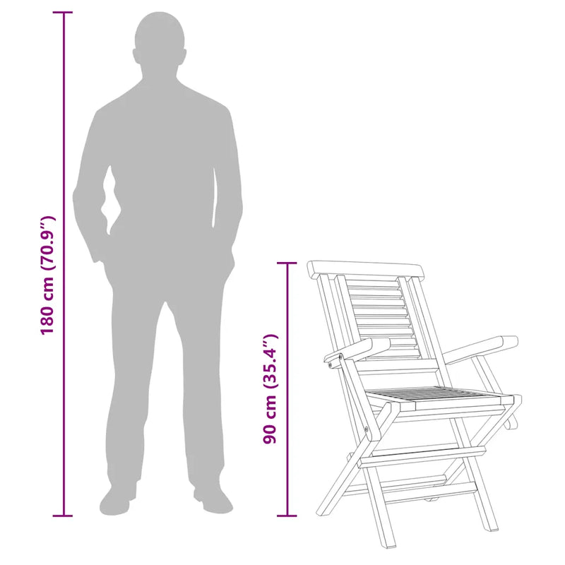 Folding Garden Chairs 6 pcs 56x63x90 cm Solid Wood Teak