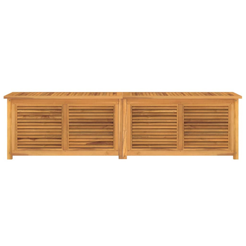 vidaXL Garden Storage Box with Bag 200x50x55 cm Solid Wood Teak