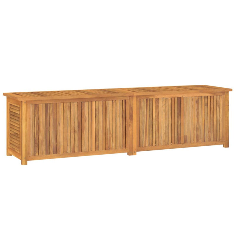 Garden Storage Box with Bag 200x50x53 cm Solid Wood Teak