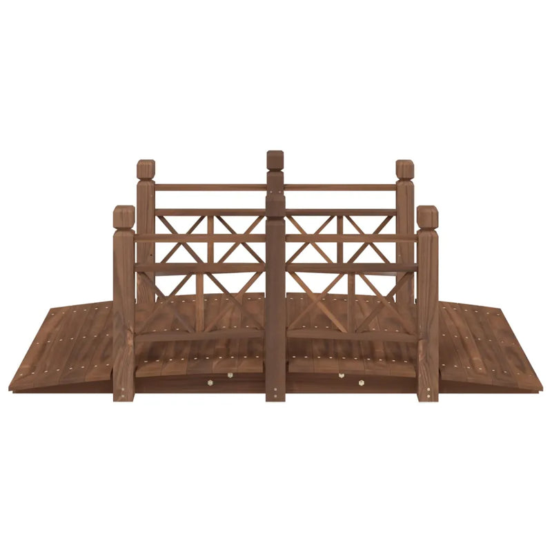 Garden Bridge with Railings 150x67x56cm Solid Wood Spruce
