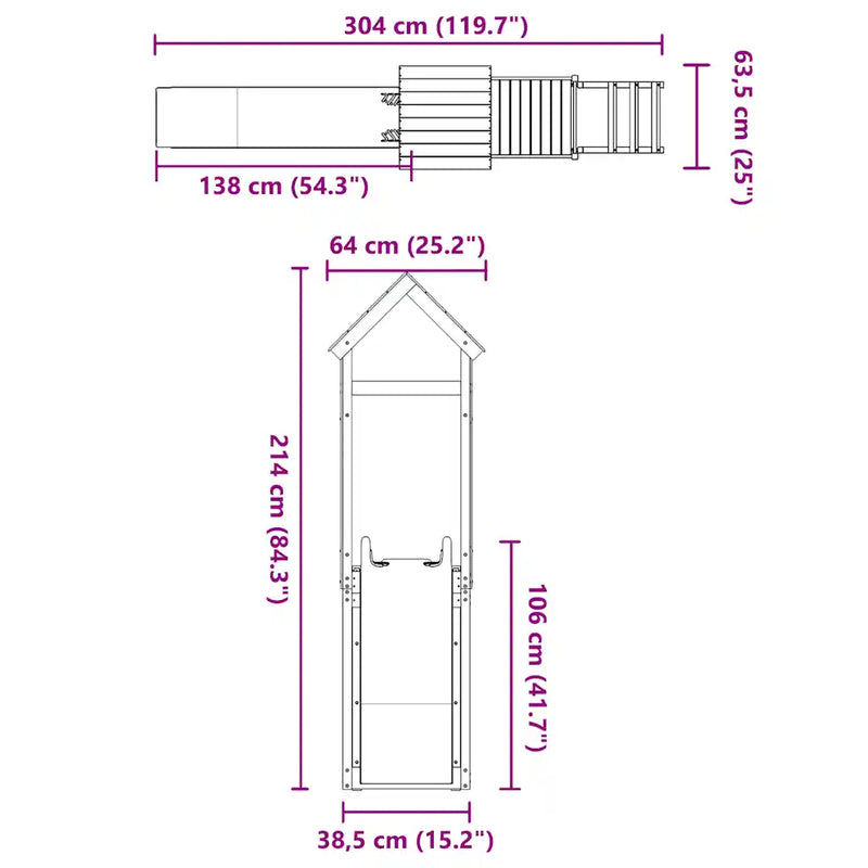 Outdoor Playset Impregnated Wood Pine