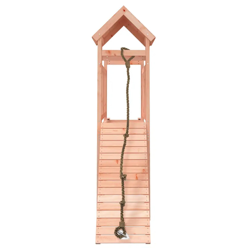 Playhouse with Climbing Wall Solid Wood Douglas