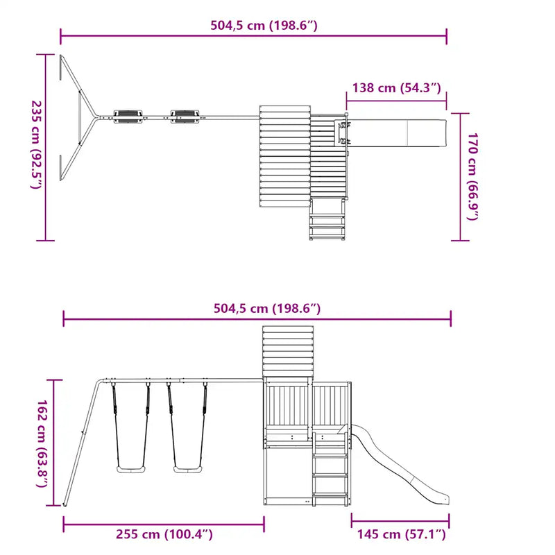 Outdoor Playset Impregnated Wood Pine