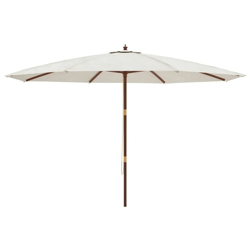 Garden Parasol with Wooden Pole Sand 400x273 cm