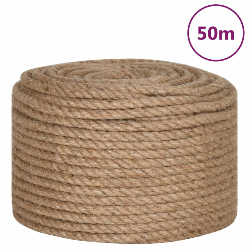 vidaXL Jute Rope 50 m Long 12 mm Thick