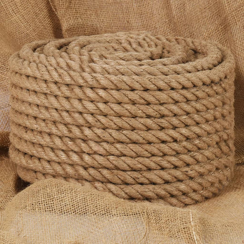 vidaXL Jute Rope 100 m Long 16 mm Thick