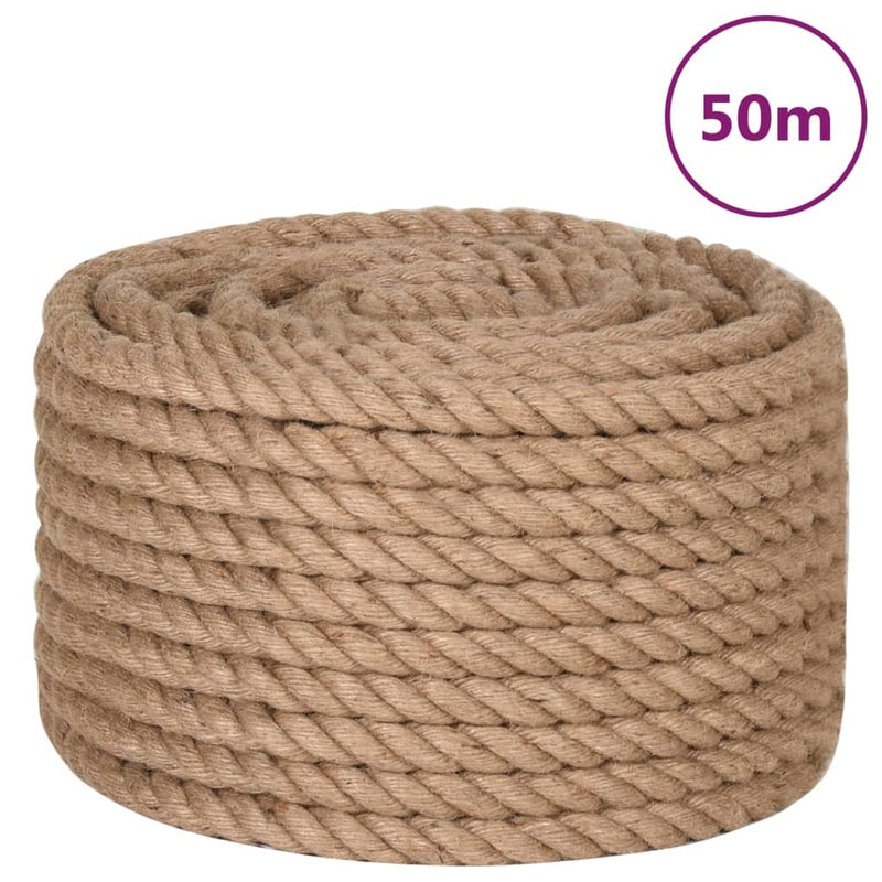 vidaXL Jute Rope 50 m Long 24 mm Thick