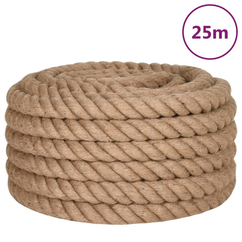 vidaXL Jute Rope 25 m Long 30 mm Thick