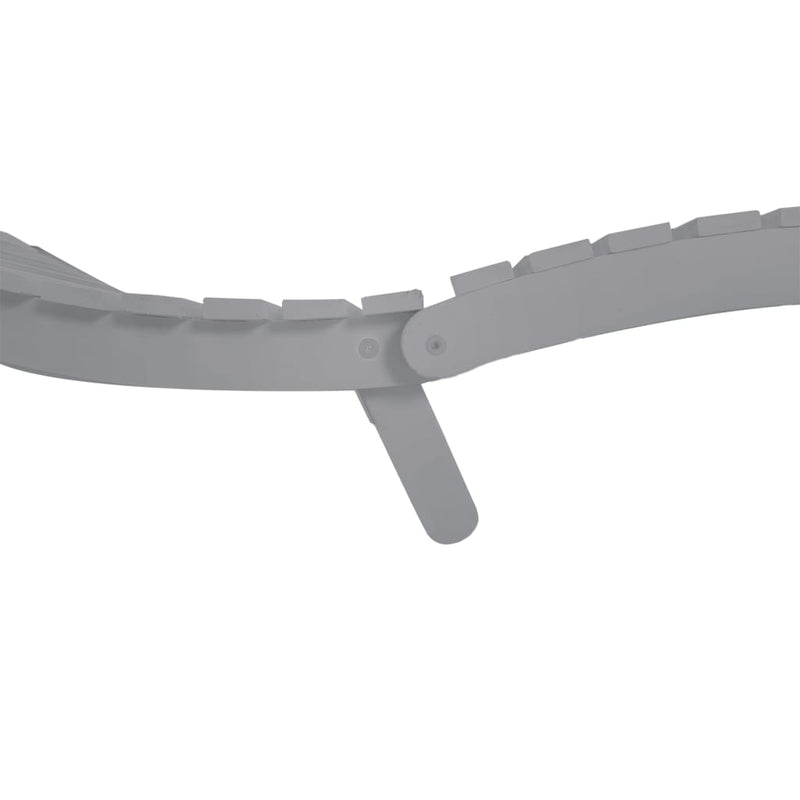 vidaXL Sun Lounger Grey 184x55x64 cm Solid Wood Acacia
