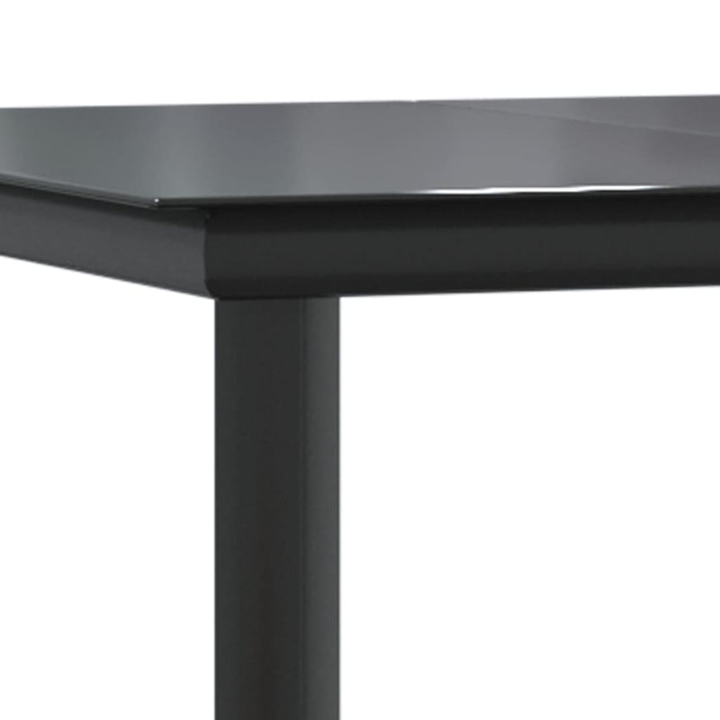vidaXL 7 Piece Garden Dining Set with Cushions Grey and Black